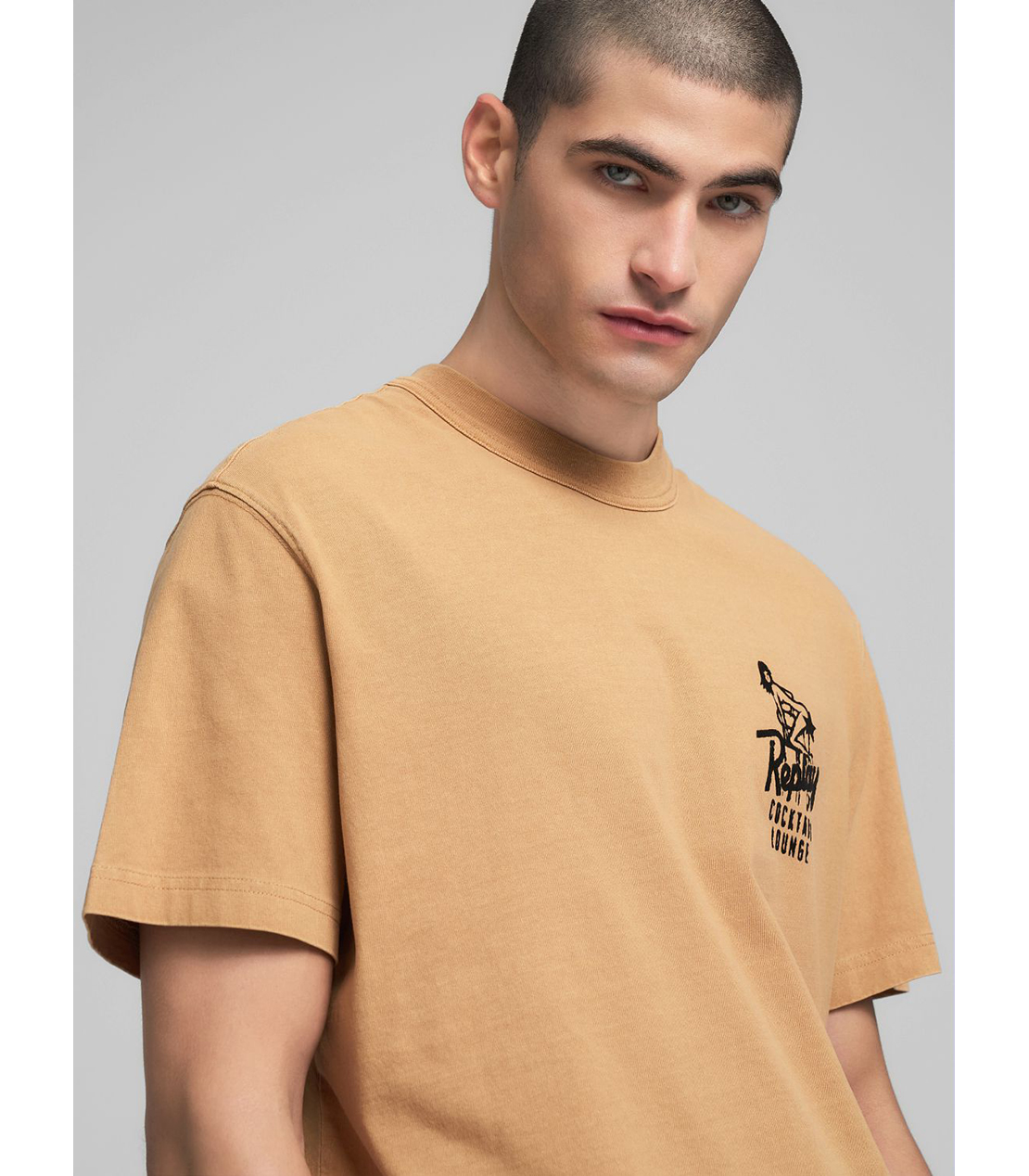 リラックスフィット コットンジャージー グラフティーTシャツ 詳細画像 ライトオレンジ 5